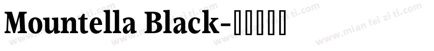 Mountella Black字体转换